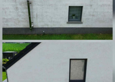Nettoyage de façade par R-wash avant-après