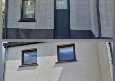 Nettoyage de façade par R-wash avant-après